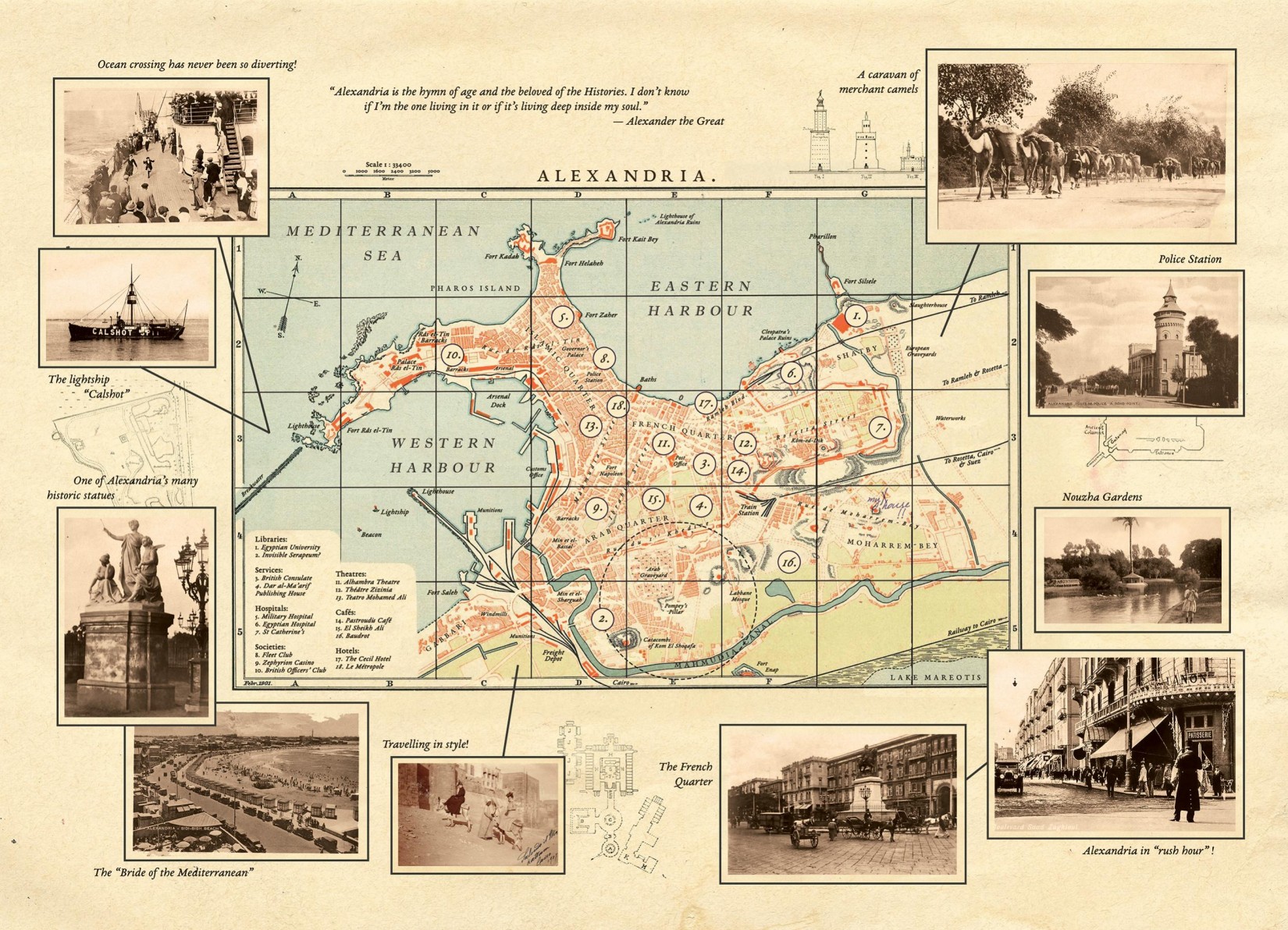 The Lady Afterwards - Map of Alexandria