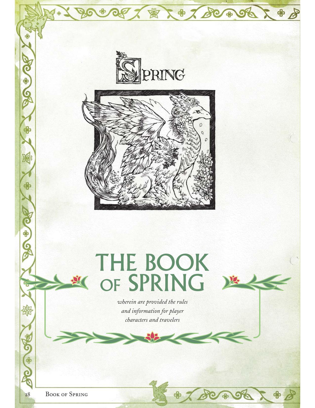 Ryuutama - Character Creation (The Book of Spring)